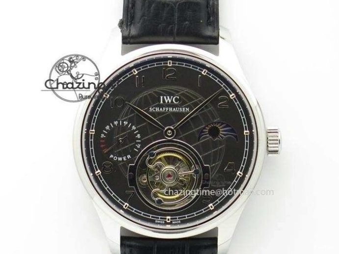 MIROTIME 0408 Original Portuguese IW358304 ZF 1:1 Best Edition SS White Dial RG Markers on Leather Strap A 7077